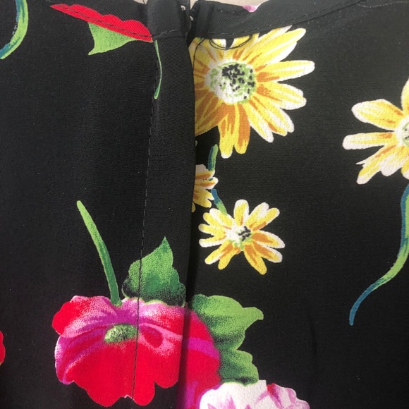 Vintage 90s Y2K Black Floral Slip Dress Size S - Picture 4 of 5